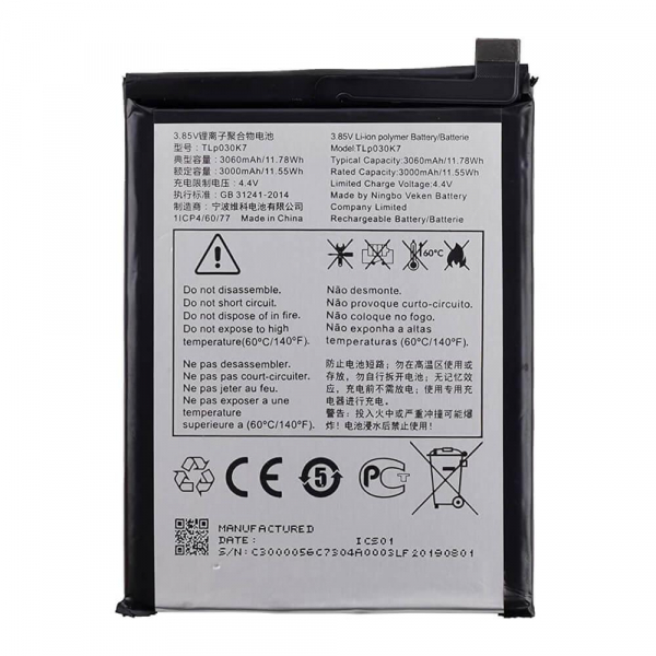 Батарея Alcatel TLp030K7 OT-5024D, Alcatel 1S (2019) 5024Y, 5024K [Original PRC]